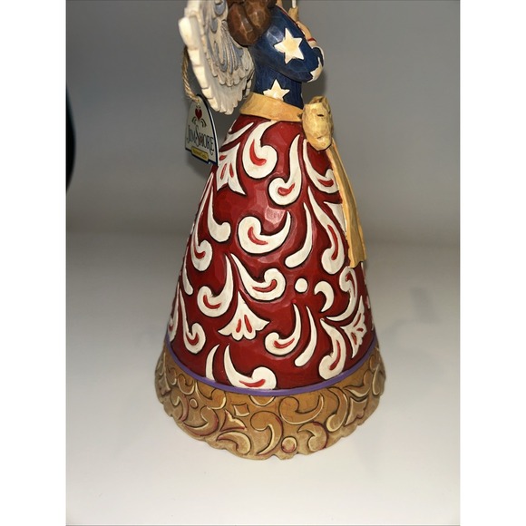 Jim Shore Flag Of Freedom Forever Wave 4016965 Retired Heartwood Creek Patriotic - Picture 11 of 16